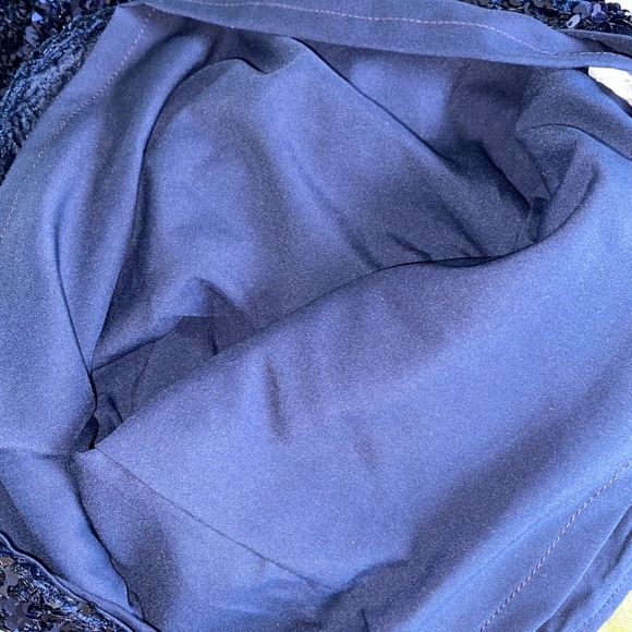 HOLIDAYS!!  BANANA REPUBLIC Midnight Navy Blue Sequin Mini Dress ~ XXS  0P - Picture 10 of 15